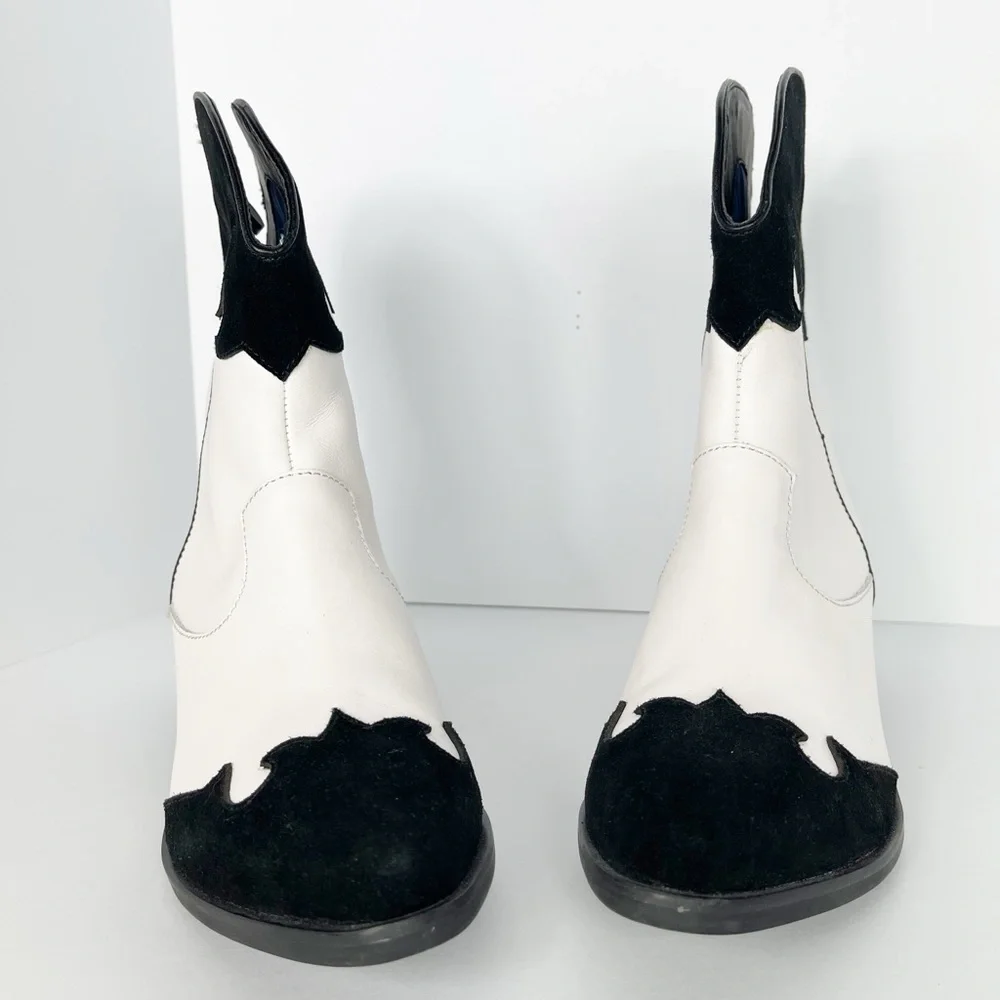 Dingo Black and White Ankle Booties - Picture 4 of 12